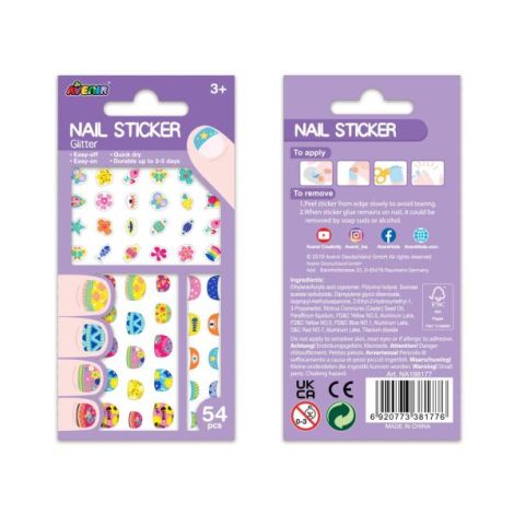 Stickere Unghii Flori Avenir - Design Sclipici - imagine 4