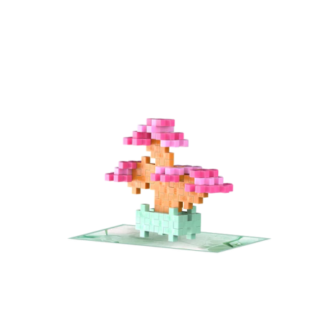 Plus-Plus Bonsai Roz - Set Constructie Creativ - imagine 3