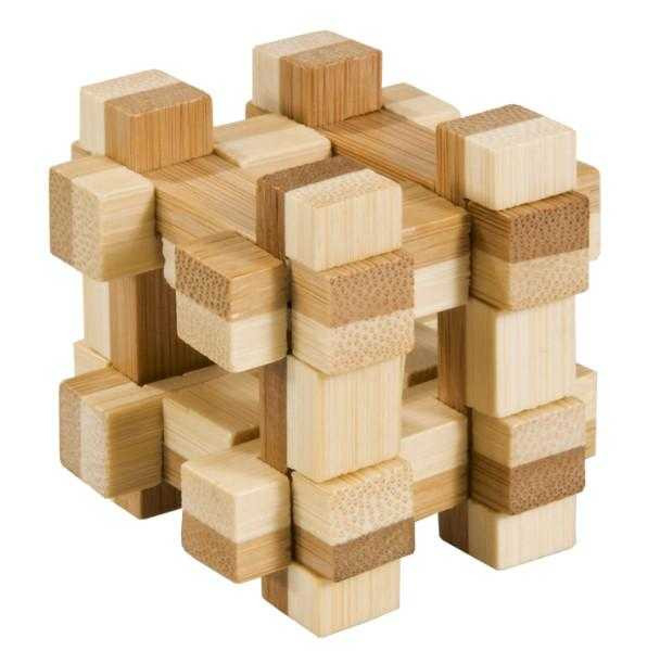 Joc Logic IQ Fridolin din Bambus - Cutie Metalică