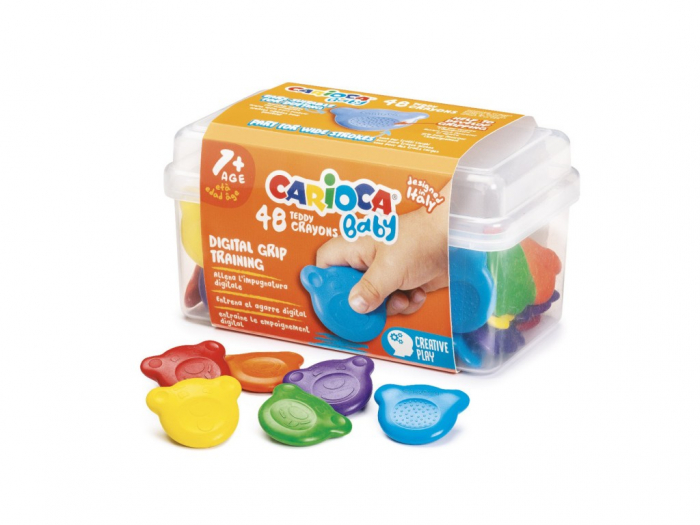 Carioca Teddy 48 buc Creioane Cerate Baby 1+