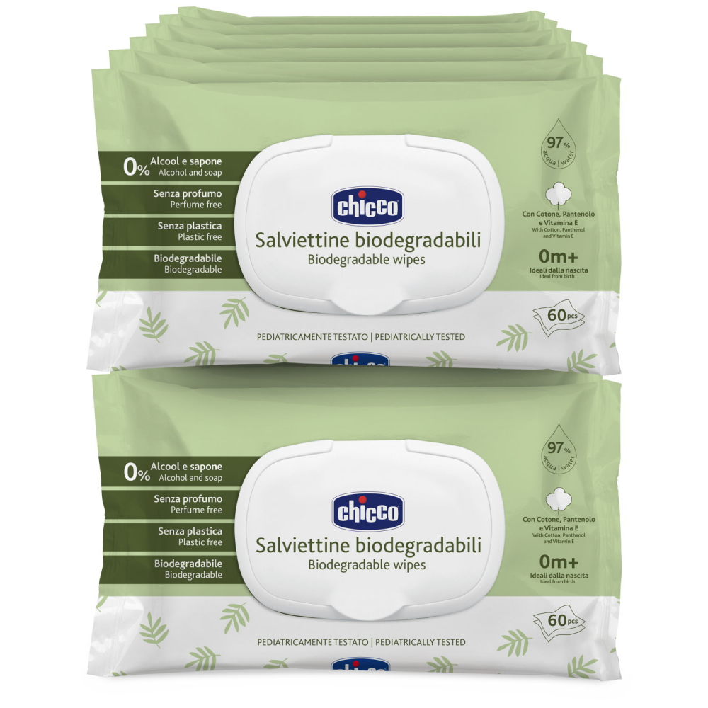 Servetele umede Chicco biodegradabile 60buc - imagine 2