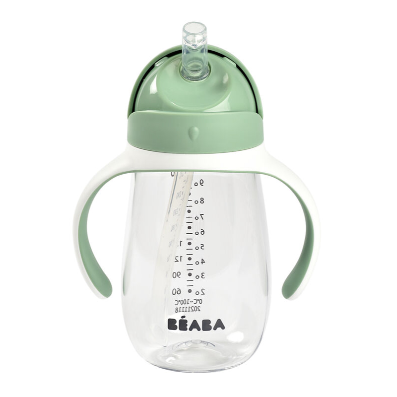 Cana cu pai Tritan Beaba 300 ml Sage Green - imagine 5
