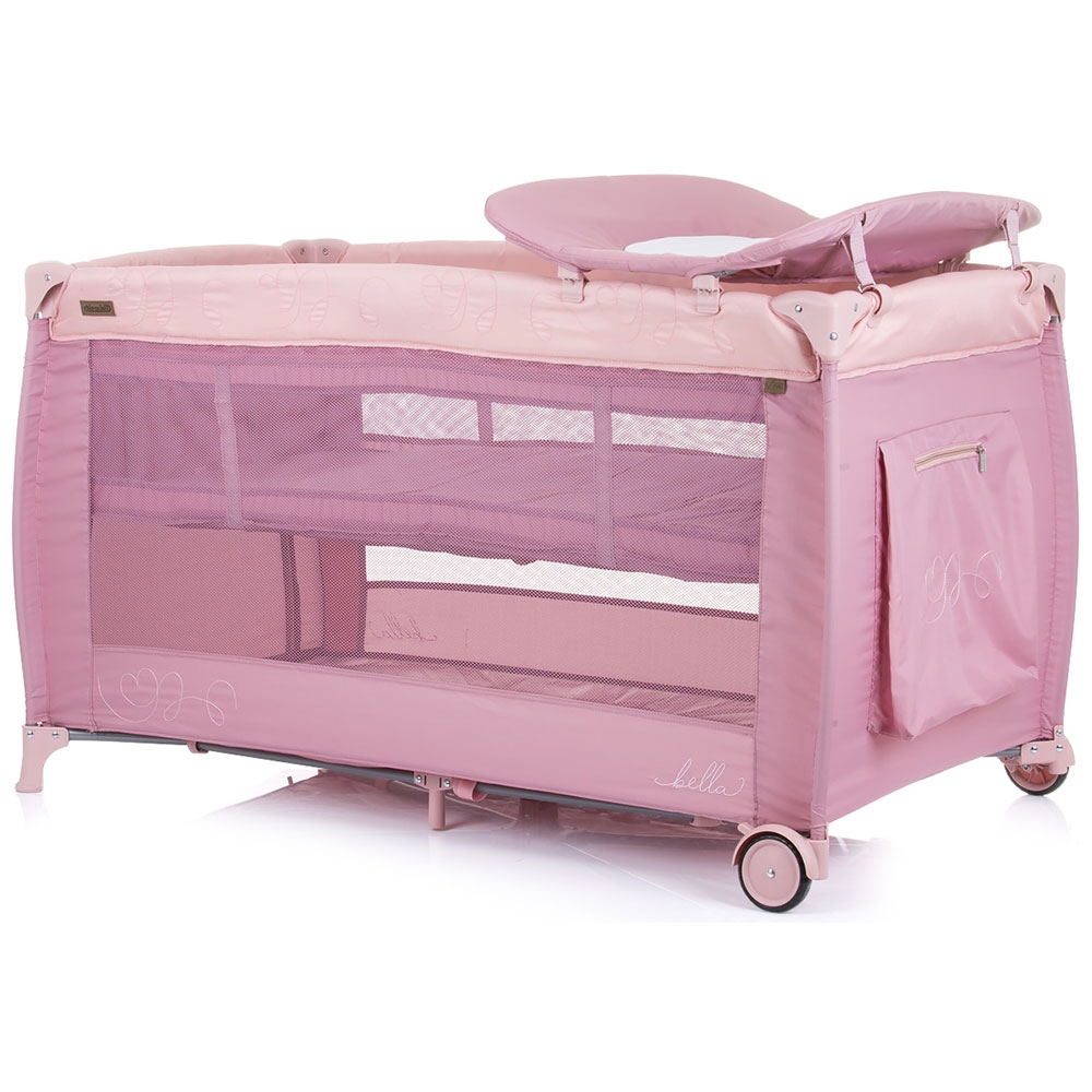 Pătuț Pliabil Chipolino Bella Rose, 0-15 kg