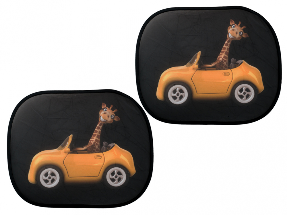 Set 2 Parasolare Auto Girafa Ikonka - imagine 3