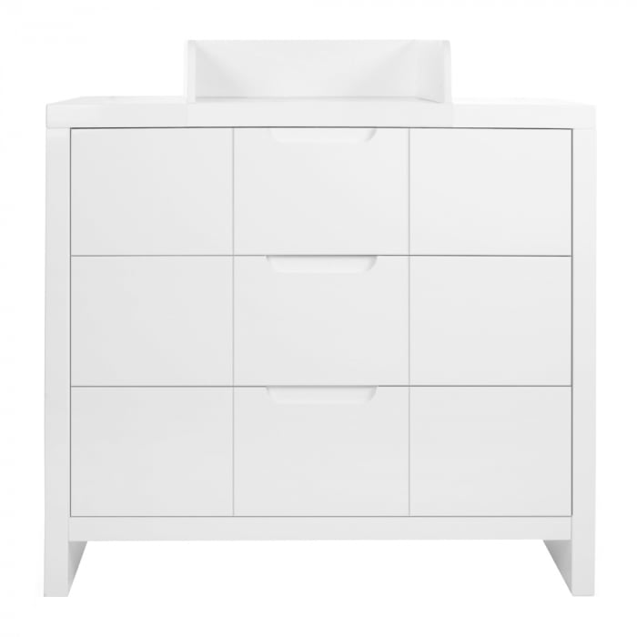 Comoda Childhome Quadro White cu masă de înfășat