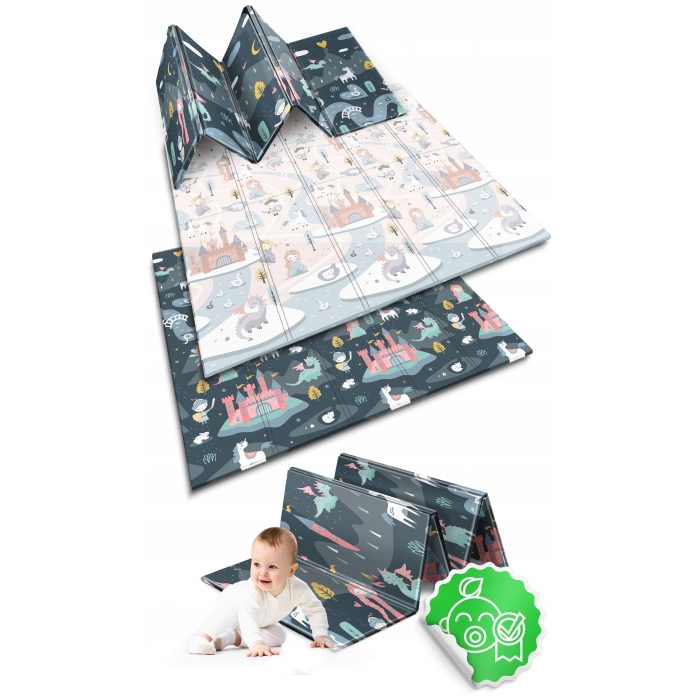 Covor joacă Nukido Pliabil XPE 200x180 cm Castelul Printesei - imagine 4