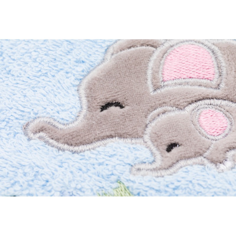 Prosop Brodat Fillikid Elefant Family Blue 75x75 cm