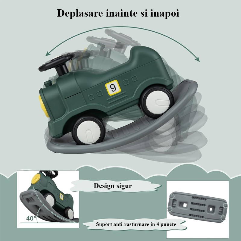 Tren balansoar 2in1 Procart | Jucarie multifuncțională - imagine 4