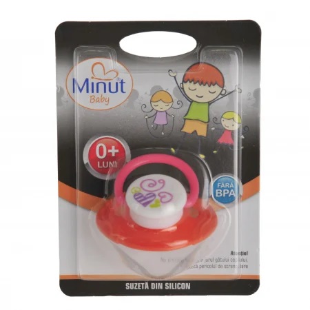 Suzeta Minut Baby 0+ Portocalie pentru Confort