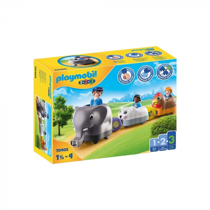 Tren cu Animăluțe Playmobil 1.2.3