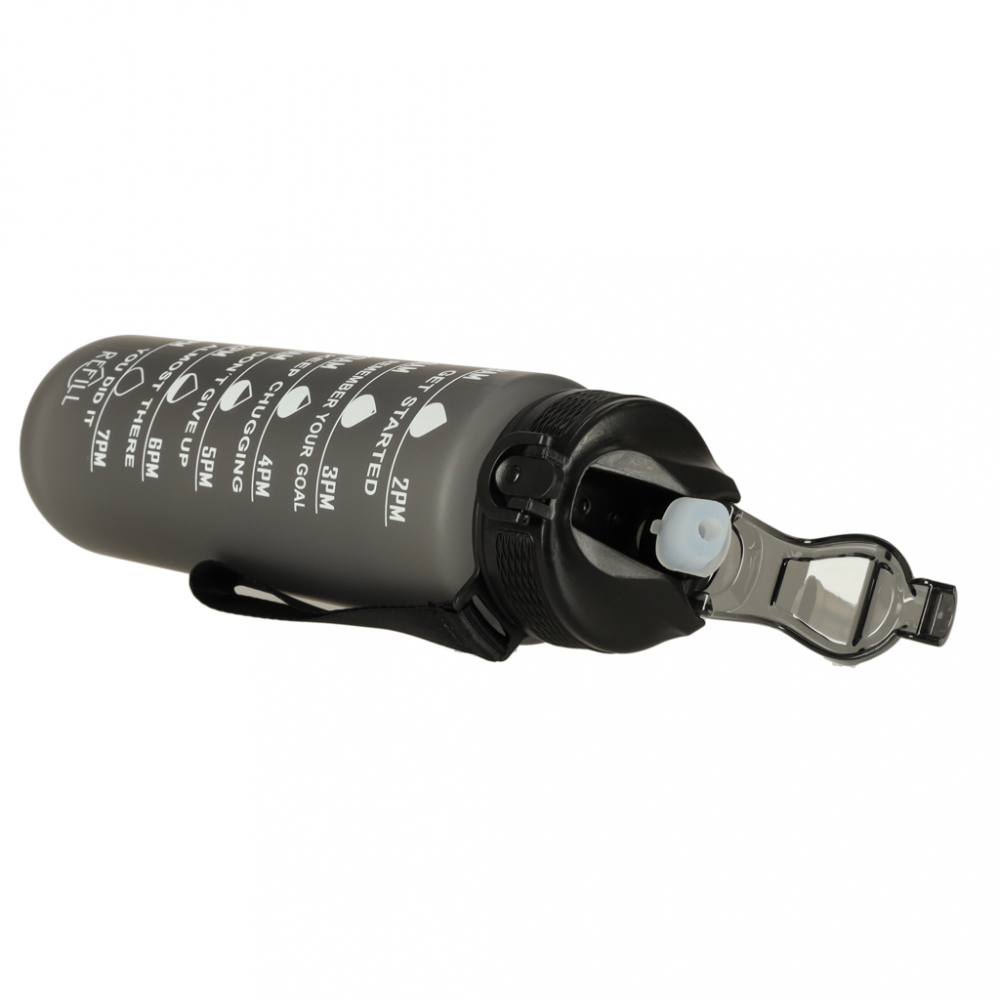 Sticlă Apă Sport Ikonka 1L, Gradată, Black - imagine 7