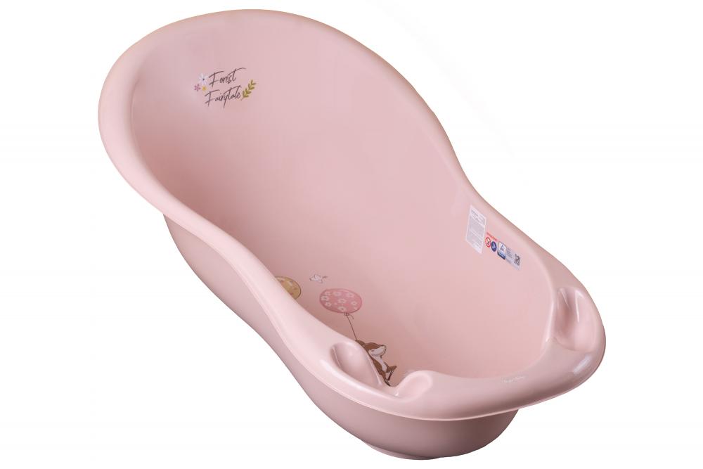 Cadita baie Tega baby 102cm cu senzor temperatura Forest Roz - imagine 2