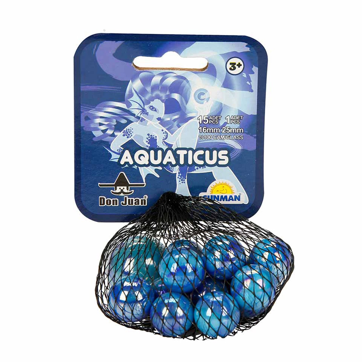Bile Don Juan Sticla, Set 16 Bile Marble Acvatic