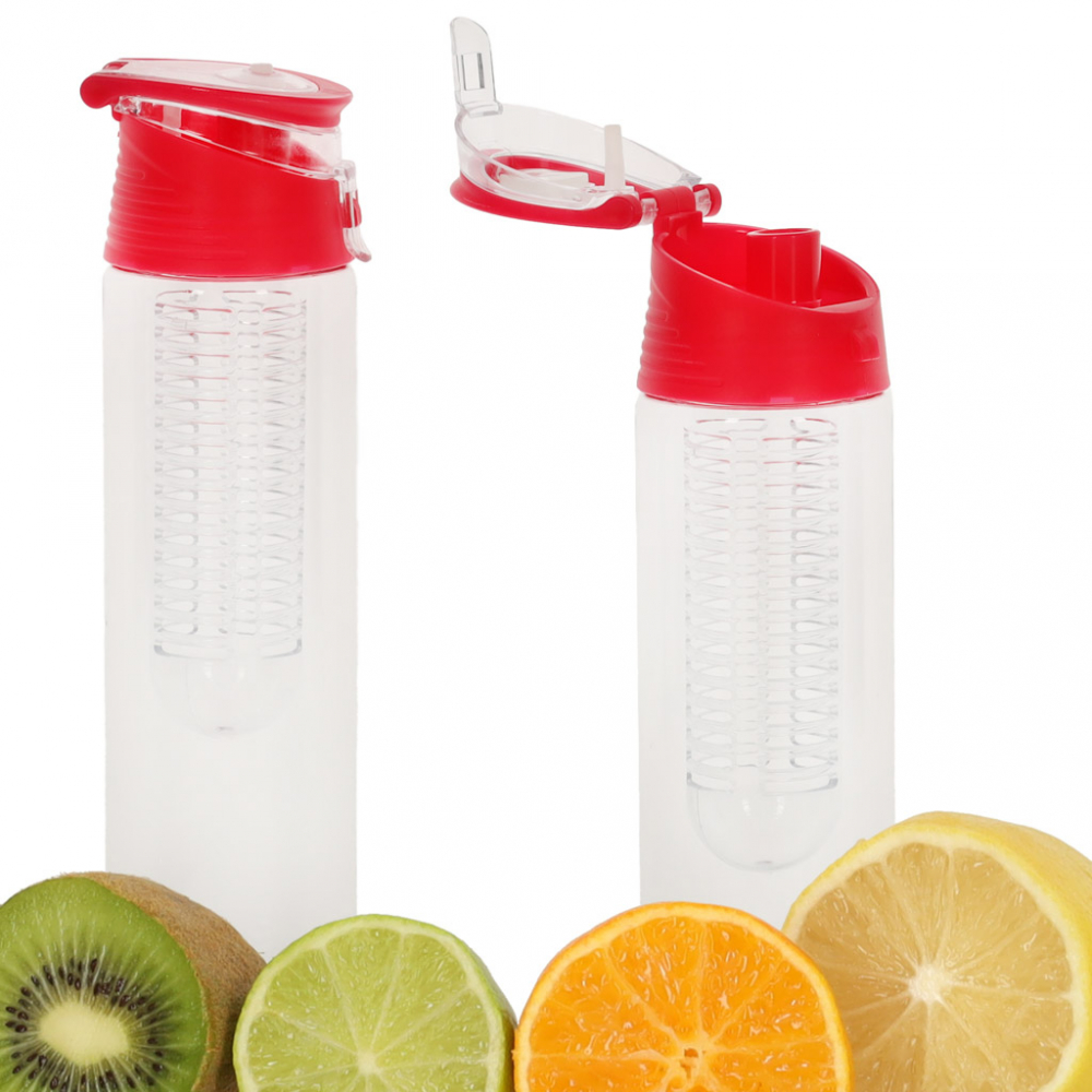 Sticlă Apă cu Infuzor Ikonka 800ml Roșu - imagine 2