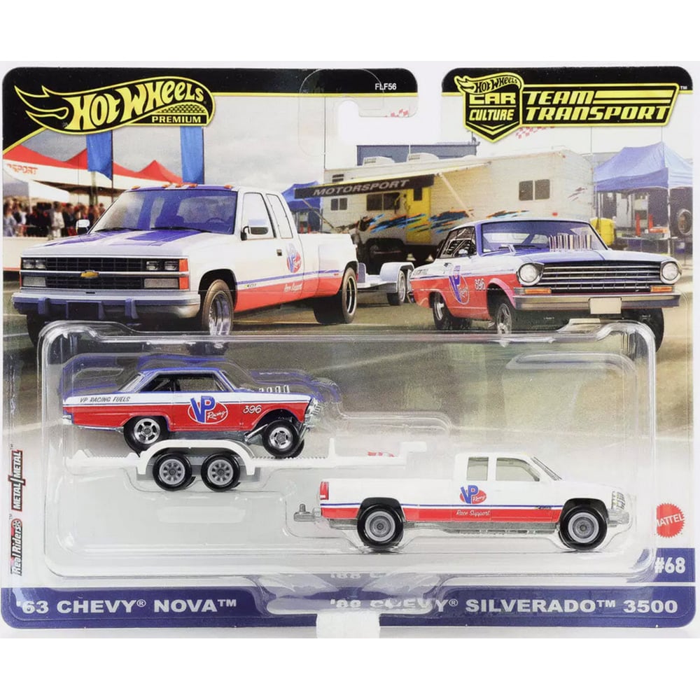 Set Hot Wheels Transportor cu 63 Chevy Nova