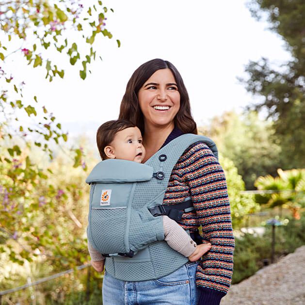 Marsupiu Ergobaby Adapt Soft Flex Mesh, Slate Blue - imagine 3