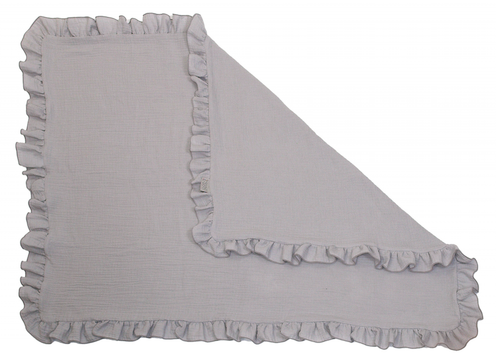 Paturica Amy Muselina 110x85cm Gri, Bumbac - imagine 4