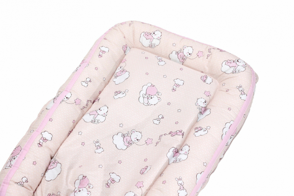 Baby Nest Ursuletul Martinica Roz | Dormit Sigur 100x60 cm - imagine 3
