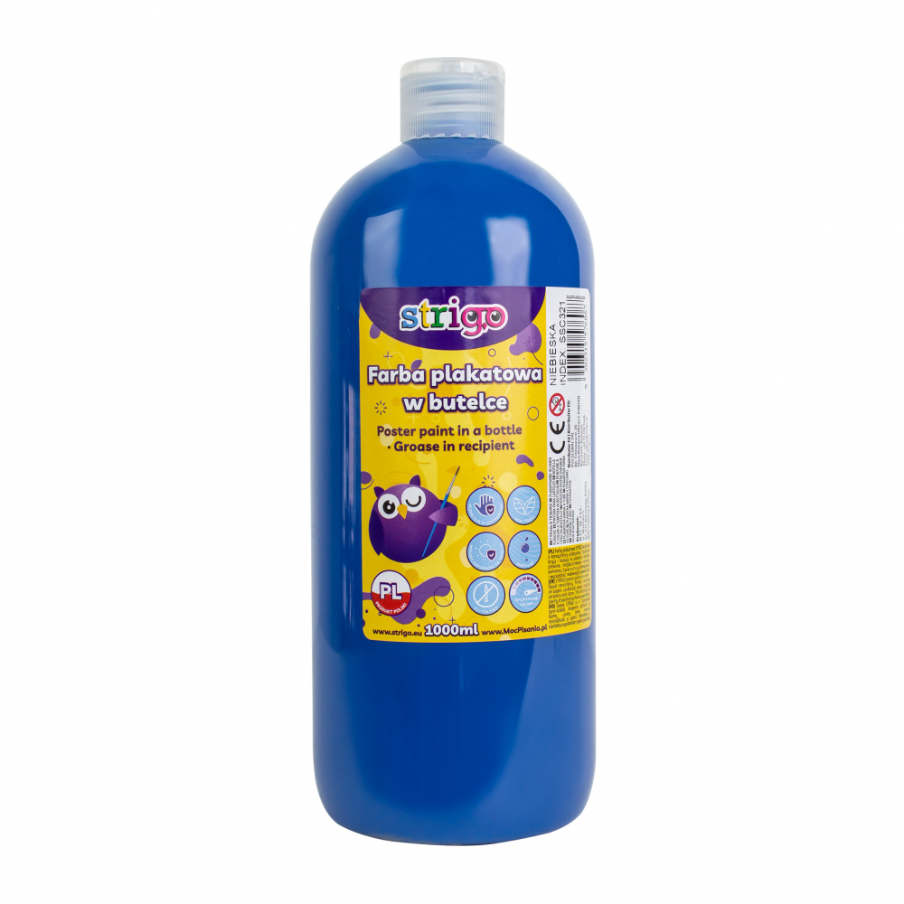 Guașă Strigo Albastru 1000ml - Pigmentare Puternică