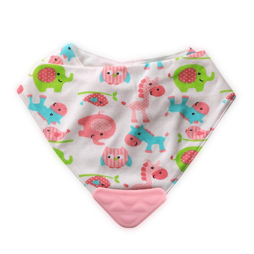 Baveta Bandana Dentitie Lorelli Pink - imagine 3