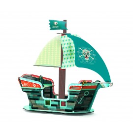 Corabia Piratilor Djeco Machetă 3D Educativă