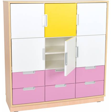Dulap Gradinita Quadro L Moje Bambino, Artar, 9 Compartimente - imagine 4