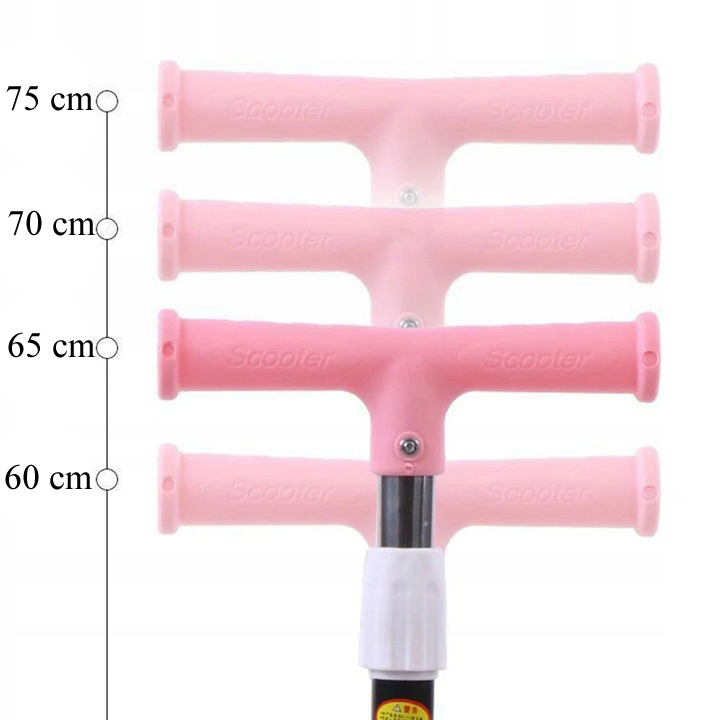 Trotineta Pliabilă cu LED NICEkids Roz - imagine 4