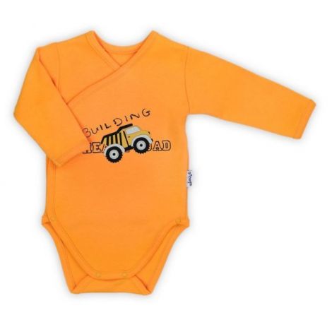 Body Nicol Big Trucks galben, bumbac 100%