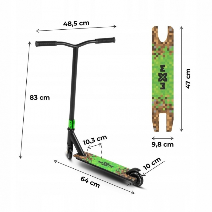 Trotineta Cascadorii WXM Minecraft Aluminiu - imagine 5
