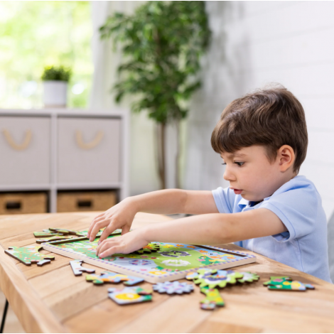 Melissa & Doug Puzzle Lemn cu Rotite Animale - imagine 6