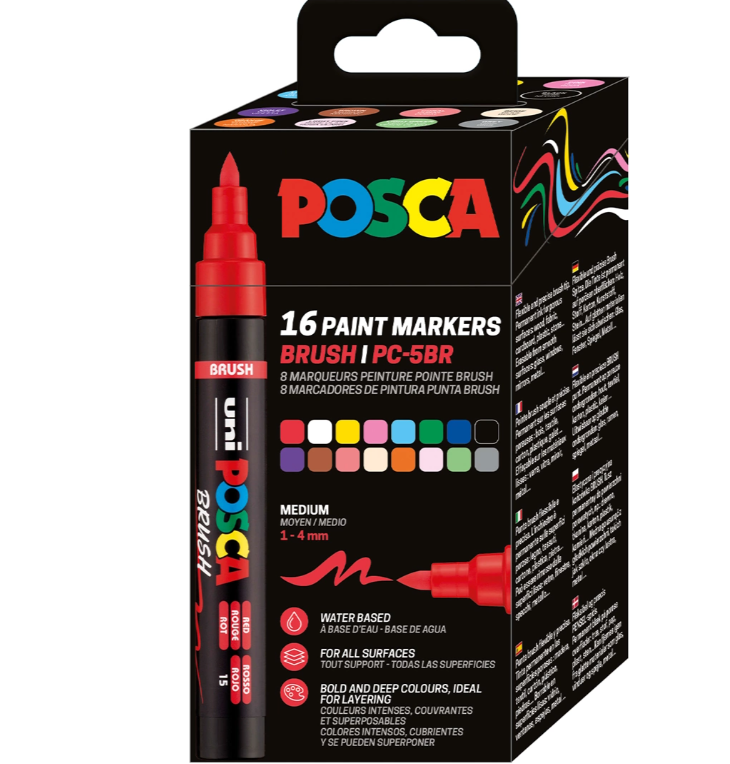 Set 16 Markere Posca PC-5BR - Creativitate nelimitată
