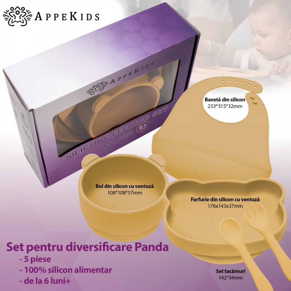 Set Diversificare 5 Piese AppeKids Panda Honey