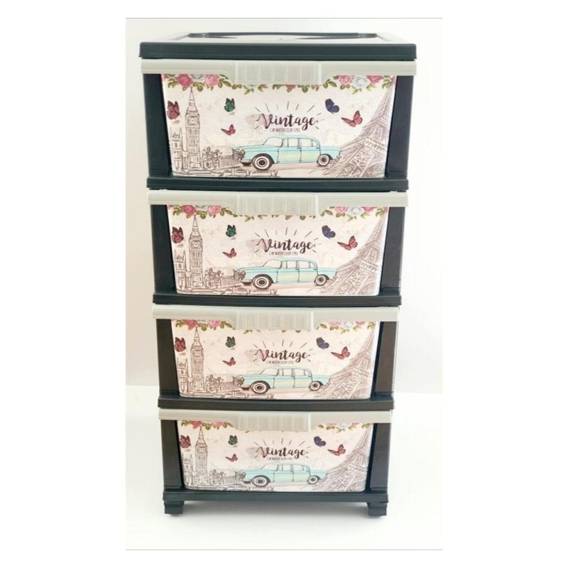 Dulap Plastic 4 Sertare Nova Home Vintage