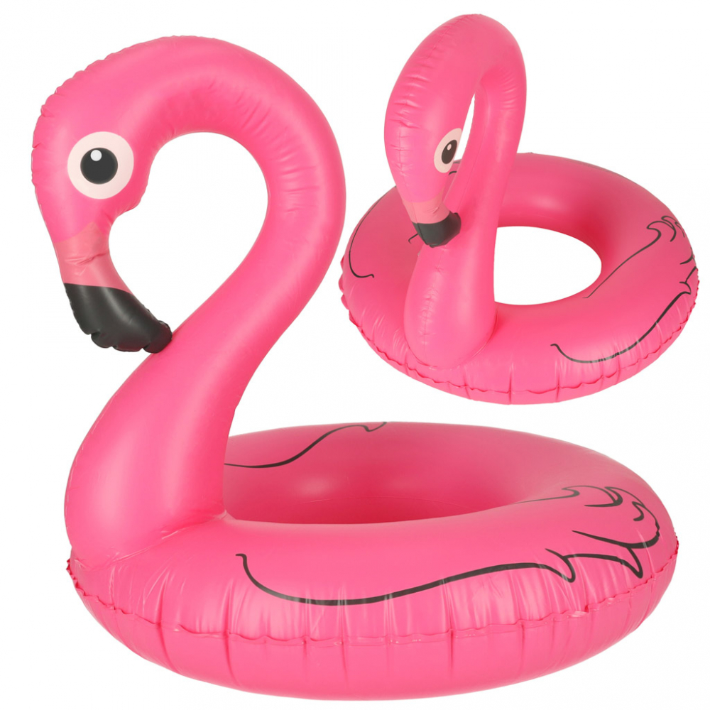Colac Gonflabil Flamingo Roz 90cm Ikonka