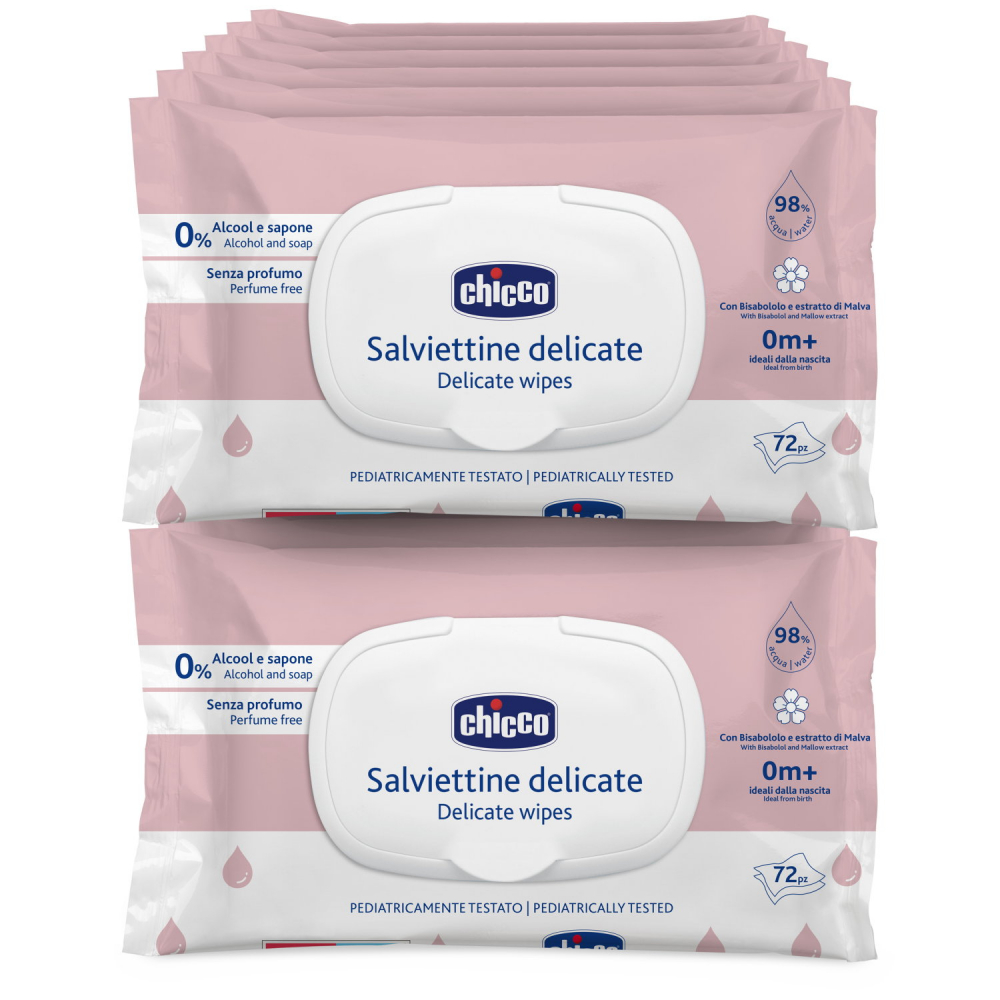 Servetele umede Chicco 72buc, fără alcool, 0+ - imagine 2