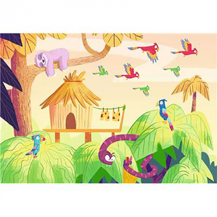 Puzzle Expeditie în Jungla Ravensburger 2x24 piese