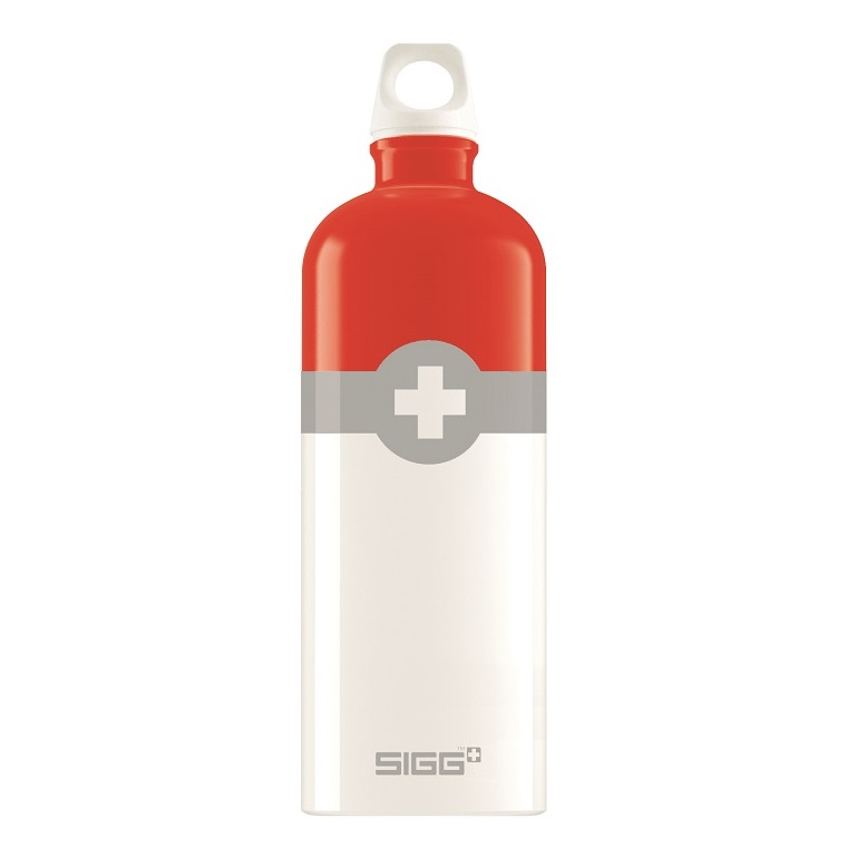 Bidon Sigg Swiss Red, 1L, Aluminiu