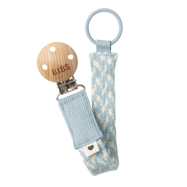 Lanțișor Clip Suzetă BIBS Baby Blue-Ivory - imagine 4