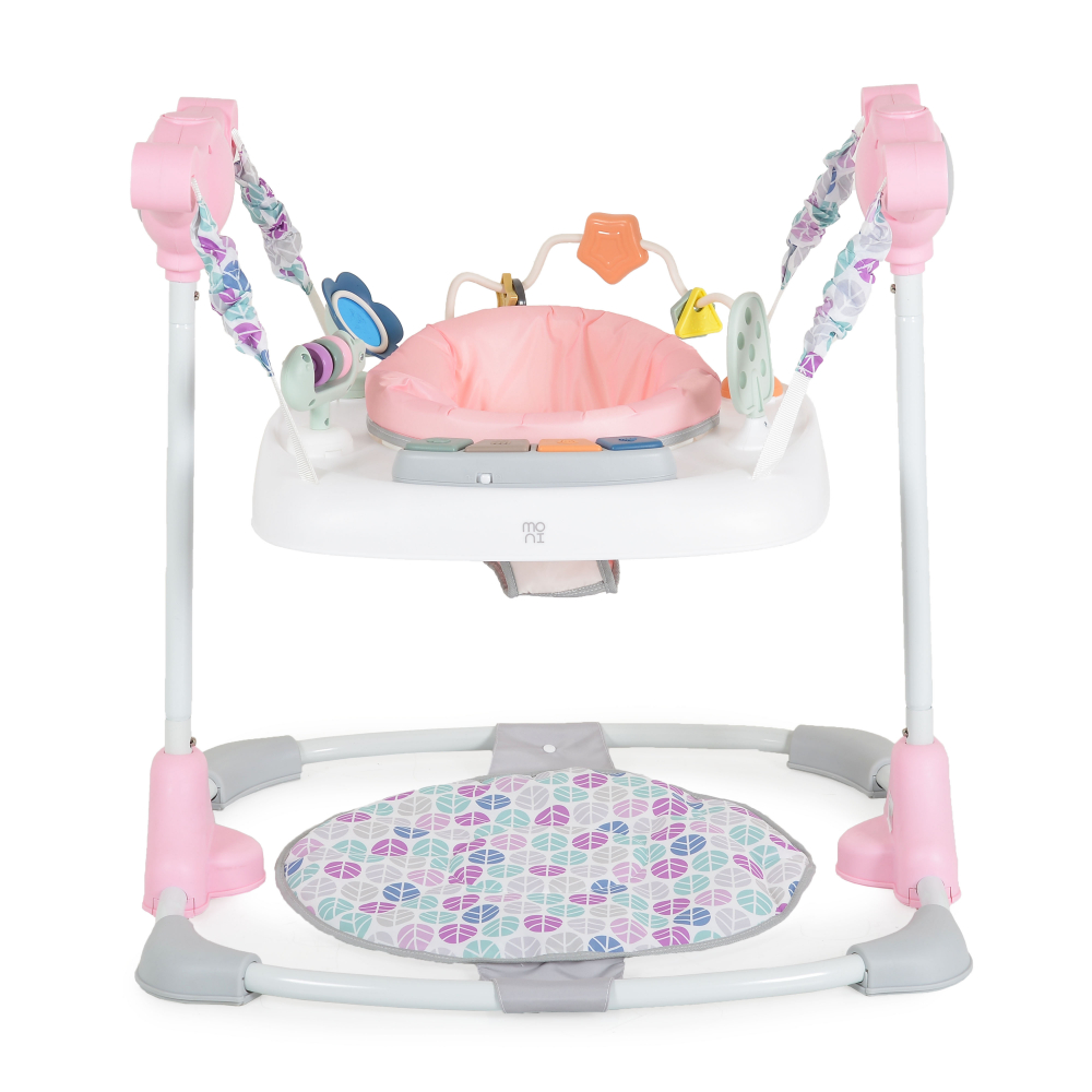 Jumper Moni Hop Roz Rotativ 360° cu Panou Muzical