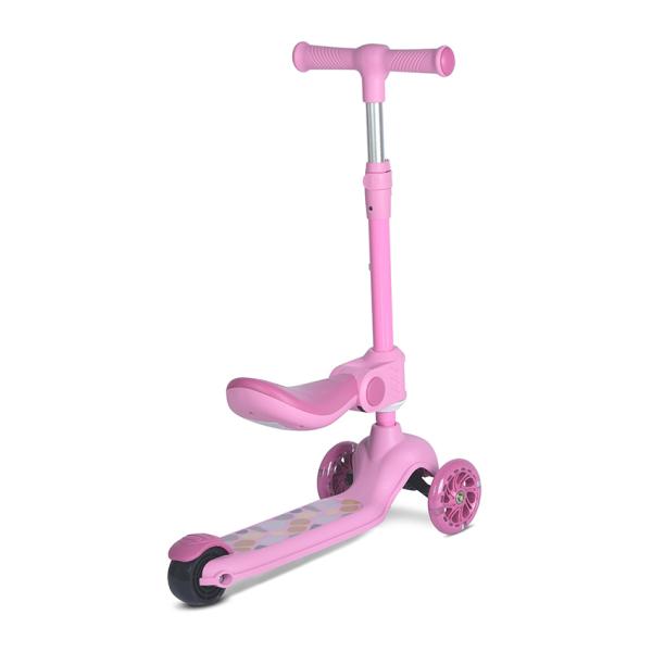 Lorelli Jetster Plus Pink - Trotineta cu LED-uri