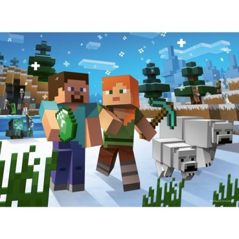 Puzzle Minecraft 4x100 piese Ravensburger - imagine 3