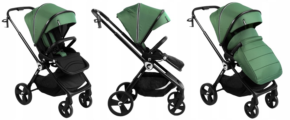 Carucior Reversibil Kidnort Isbjorn Green pana la 22kg