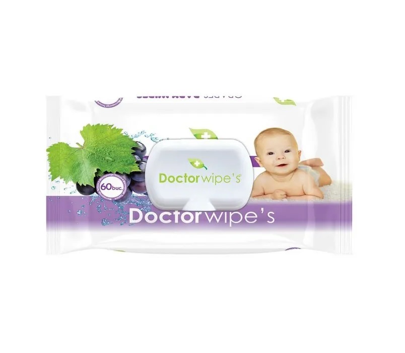 Doctor Wipes Grapes 60 bucati - imagine 3