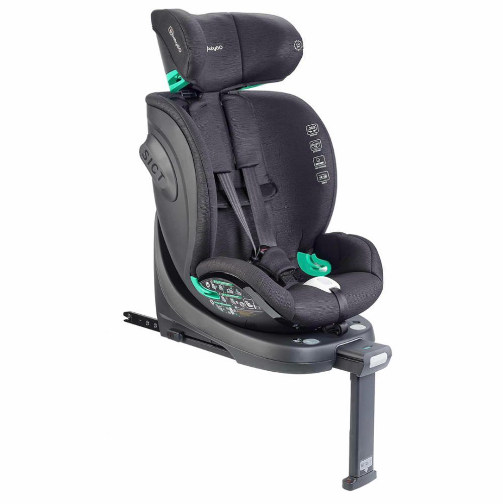 Scaun Auto BabyGo Prime 360 Rotativ, Negru, R129 - imagine 2