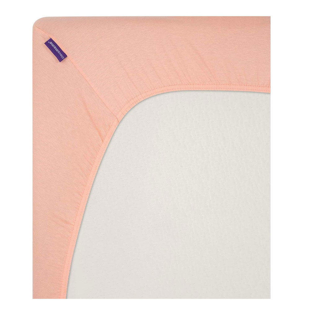 Set cearceaf elastic Clevamama roz, 120x60 cm - imagine 3