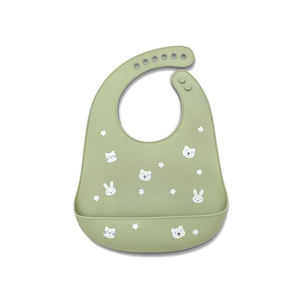 Baveta Silicon Lorelli cu Buzunar, Fresh Green - imagine 2