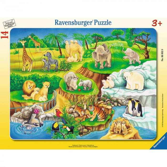 Puzzle Ravensburger La Zoo - Joc Educativ și Distractiv