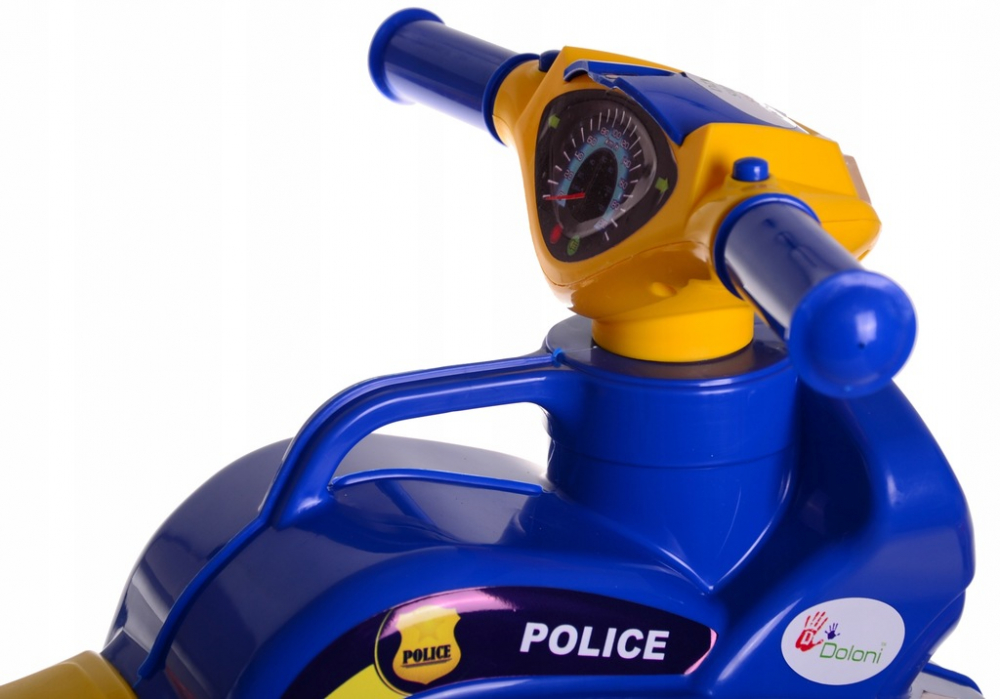 Motocicleta Mykids Police Music, Albastru-Galben - imagine 5