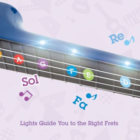 Hape Ukulele din Lemn cu Lumini - Află să cânți - imagine 3