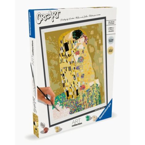 Pictura pe Numere Klimt Sarutul - Ravensburger - imagine 3